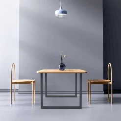 Lot de 2 pieds de table ECD Germany forme rectangulaire 80x72 cm anthracite acier revêtu par poudre