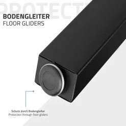 Lot de 2 pieds de table ECD Germany forme de X 60x72 cm noir acier revêtu poudre design industriel