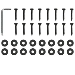 Lot de 2 pieds de table ECD Germany forme trapèze 60x72 cm anthracite acier revêtu par poudre