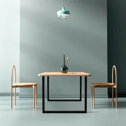 Lot de 2 pieds de table ECD Germany forme rectangulaire 90x72 cm noir acier revêtu par poudre