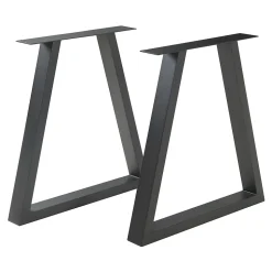 Lot de 2 pieds de table Greiling acier 72 x 70 cm noir en.casa