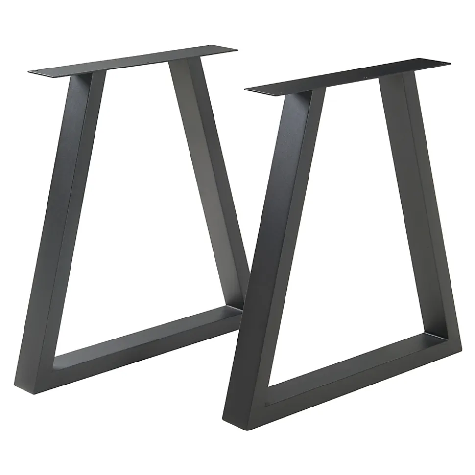 Lot de 2 pieds de table Greiling acier 72 x 70 cm noir en.casa