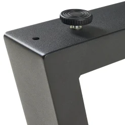 Lot de 2 pieds de table Greiling acier 72 x 70 cm noir en.casa