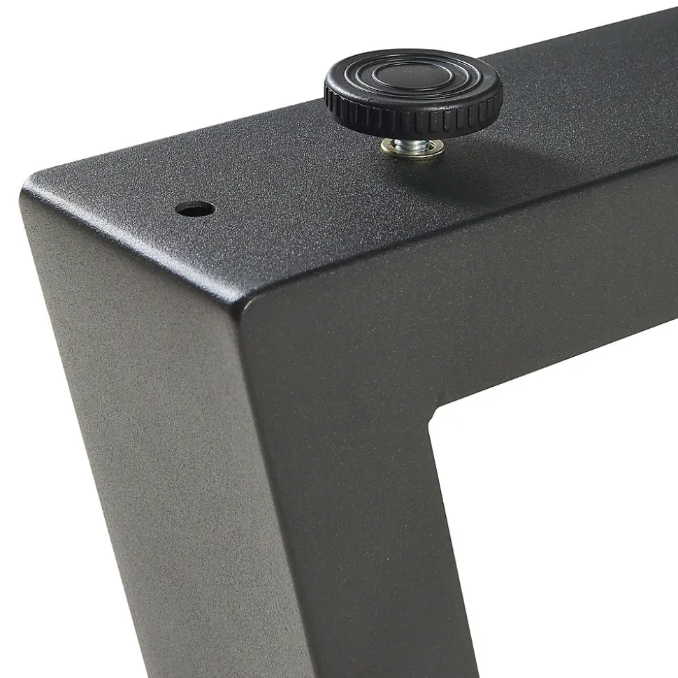 Lot de 2 pieds de table Greiling acier 72 x 70 cm noir en.casa