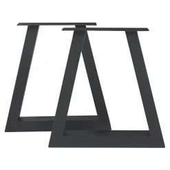 Lot de 2 pieds de table Greiling acier 40 x 40 cm noir en.casa