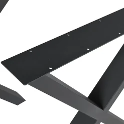 Lot de 2 pieds de table Greith acier 72 x 79 cm noir en.casa