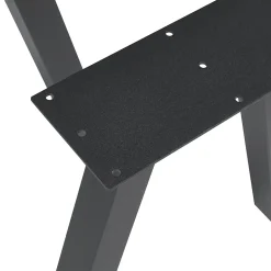 Lot de 2 pieds de table Heustreu acier 40 x 40 cm noir en.casa