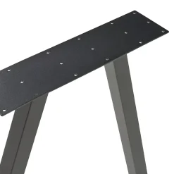 Lot de 2 pieds de table Heustreu acier 72 x 70 cm noir en.casa