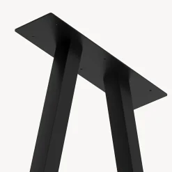Lot de 2 pieds de table Heustreu acier 45 x 40 cm noir en.casa