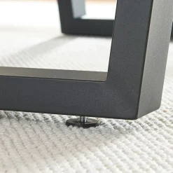 Lot de 2 pieds de table Lalling acier 72 x 75 cm noir en.casa