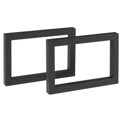Lot de 2 pieds de table Lunderskov acier 35 x 50 cm noir en.casa