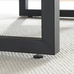 Lot de 2 pieds de table Lunderskov acier 35 x 50 cm noir en.casa