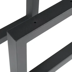 Lot de 2 pieds de table Lunderskov acier 35 x 50 cm noir en.casa