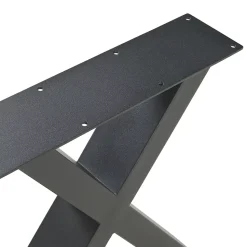 Lot de 2 pieds de table Maribo acier 42 x 40 cm noir en.casa