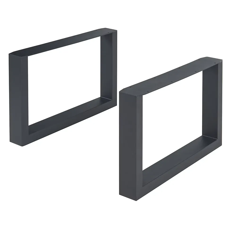 Lot de 2 pieds de table Makers acier 40 x 64 cm noir en.casa