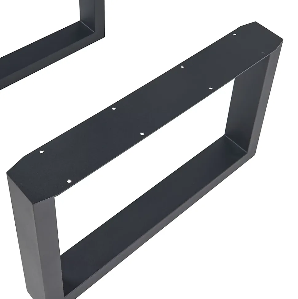 Lot de 2 pieds de table Makers acier 40 x 64 cm noir en.casa