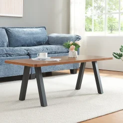 Lot de 2 pieds de table Mariager acier 42 x 40 cm noir en.casa