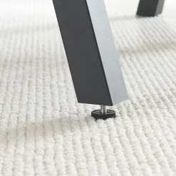 Lot de 2 pieds de table Mariager acier 42 x 40 cm noir en.casa