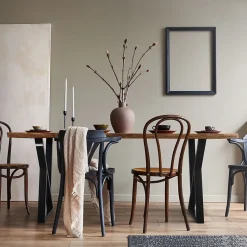 Lot de 2 pieds de table ML-Design forme de X 40x71 cm noir acier revêtu poudre design industriel