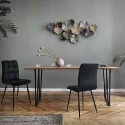 Lot de 2 pieds de table ML-Design forme rectangulaire 50x71,5 cm noir acier revêtu par poudre