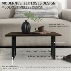 Lot de 2 pieds de table ML-Design forme trapèze 28,5x40,5 cm noir acier revêtu par poudre robuste