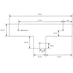 Lot de 2 pieds de table ML-Design forme trapèze 28,5x40,5 cm noir acier revêtu par poudre robuste
