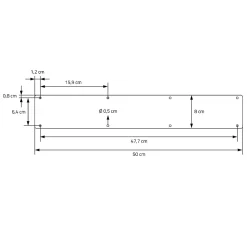 Lot de 2 pieds de table ML-Design forme de X 50x71 cm noir acier revêtu poudre design industriel