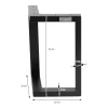 Lot de 2 pieds de table ML-Design forme de V 25x43 cm noir acier revêtu poudre design industriel