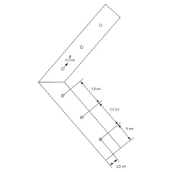 Lot de 2 pieds de table ML-Design forme de V 25x43 cm noir acier revêtu poudre design industriel