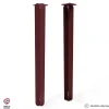 Lot de 2 pieds DECO-GEM pour table mange debout en acier finition époxy red brown métallisé à visser, H.86 cm