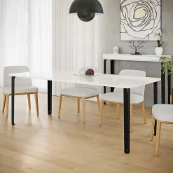 Lot de 2 pieds DECO-GEM pour table haute en acier finition époxy doré à visser, H.71 cm