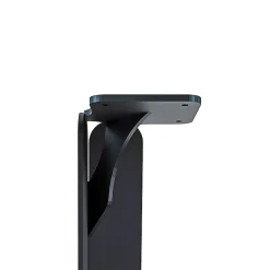 Lot de 2 pieds DECO-GEM pour table haute en acier finition époxy noir à visser, H.71 cm