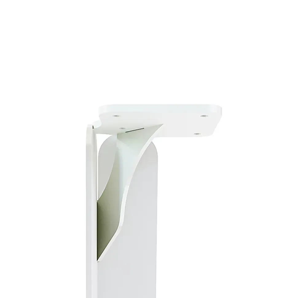 Lot de 2 pieds DECO-GEM pour table mange debout en acier finition époxy blanc à visser, H.86 cm