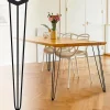 Lot de 4 pieds épingle 71 cm pour table noir design industriel