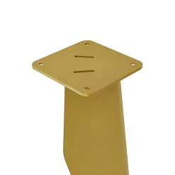 Lot de 2 pieds profilés DECO-GEM pour table haute en acier finition époxy doré à visser, H.71 cm