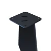 Lot de 2 pieds profilés DECO-GEM pour table haute en acier finition époxy noir à visser, H.71 cm