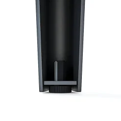 Lot de 2 pieds profilés DECO-GEM pour table haute en acier finition époxy noir à visser, H.71 cm