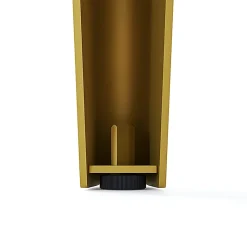 Lot de 2 pieds profilés DECO-GEM pour table mange debout en acier finition époxy doré à visser, H.86 cm