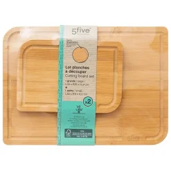 Lot de 2 planches à découper Bambou - 5Five