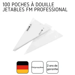 Lot de 100 poches à douille jetables 50 cm FM Professional