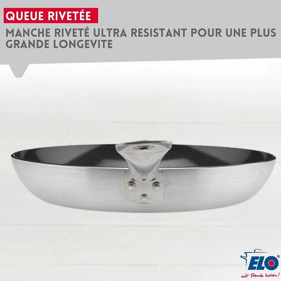 Lot de 2 Poêles 24/32 cm céramique Elo Bistro Line et 2 Faitouts 16/26 cm Elo Citrin