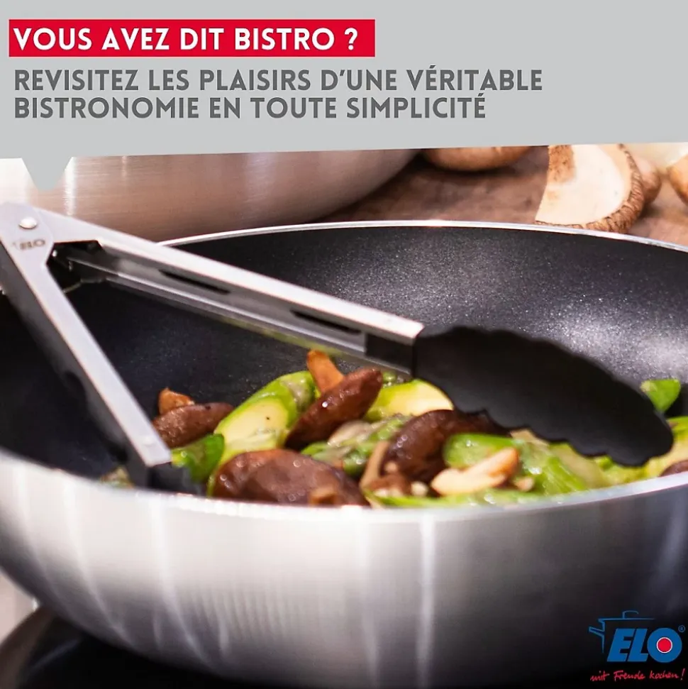 Lot de 2 Poêles 24/32 cm céramique Elo Bistro Line et 2 Faitouts 16/26 cm Elo Citrin