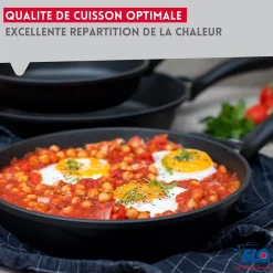 Lot de 2 poêles 24 cm et 28 cm sans PFAS Elo Alucast