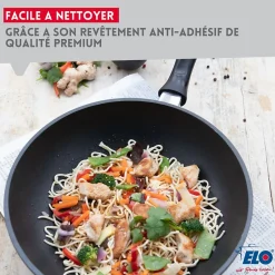 Lot de 2 poêles 24 cm et 28 cm sans PFAS Elo Alucast