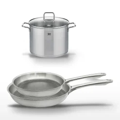 Lot de 2 Poêles 24/28 cm et Faitout 26 cm Elo Relief Passion