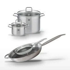 Lot de 2 Poêles 32cm & 24cm et 2 Faitouts 26cm & 20cm Elo Relief Solution