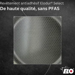 Lot de 2 Poêles 24/28cm et 2 Faitouts 16/20cm Elo Relief Passion