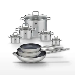 Lot de 3 Poêles céramiques Elo Profi Therm Platinum 24/28/32 cm et 5 Faitouts Elo Citrin