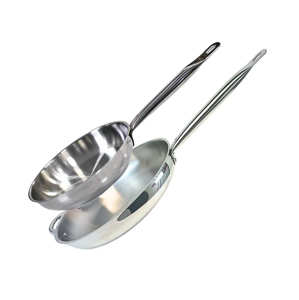 Lot de 2 poêles inox de 28 cm et 32 cm Elo Profi Therm