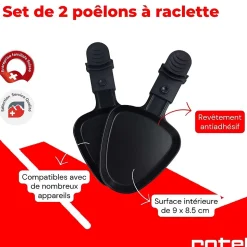 Lot de 2 Poêlons à Raclette Triangulaires Rotel